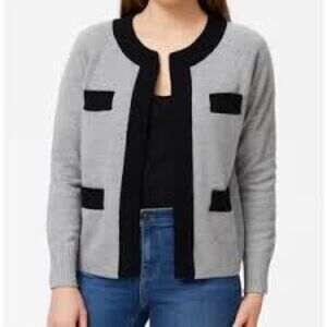 J. Crew Gray and Black Cardigan